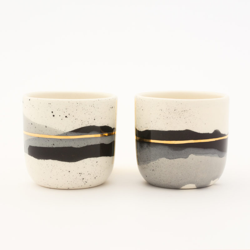 Landscapes collection ceramic cups by Marinski Heartmades