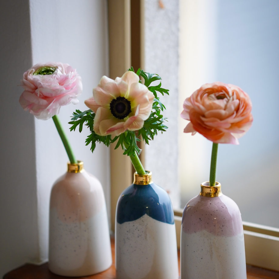 Marinski Heartmades Bloom Collection of wheelmade ceramic vases