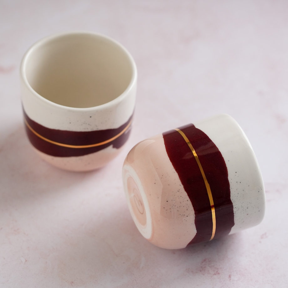Marinski Heartmades Landscapes Watercolored ceramic cups