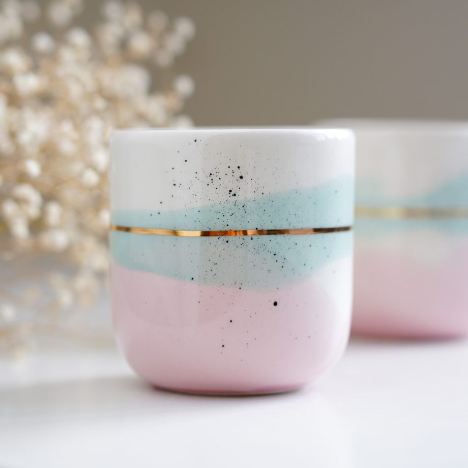 Marinski Heartmades Landcapes Ceramic Watercolor Cups