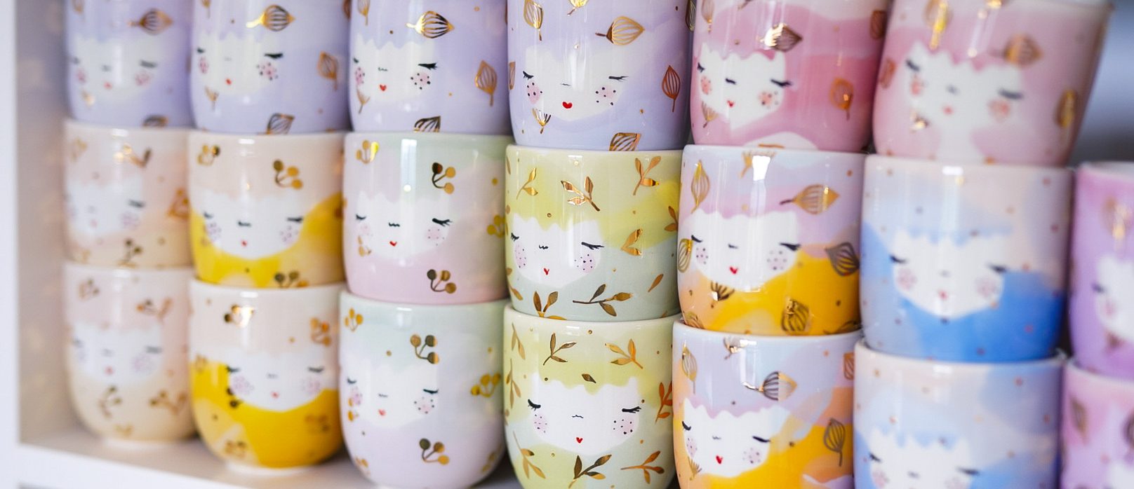 MARINSKI HEARTMADES Character Cute Face Girl ceramic cups