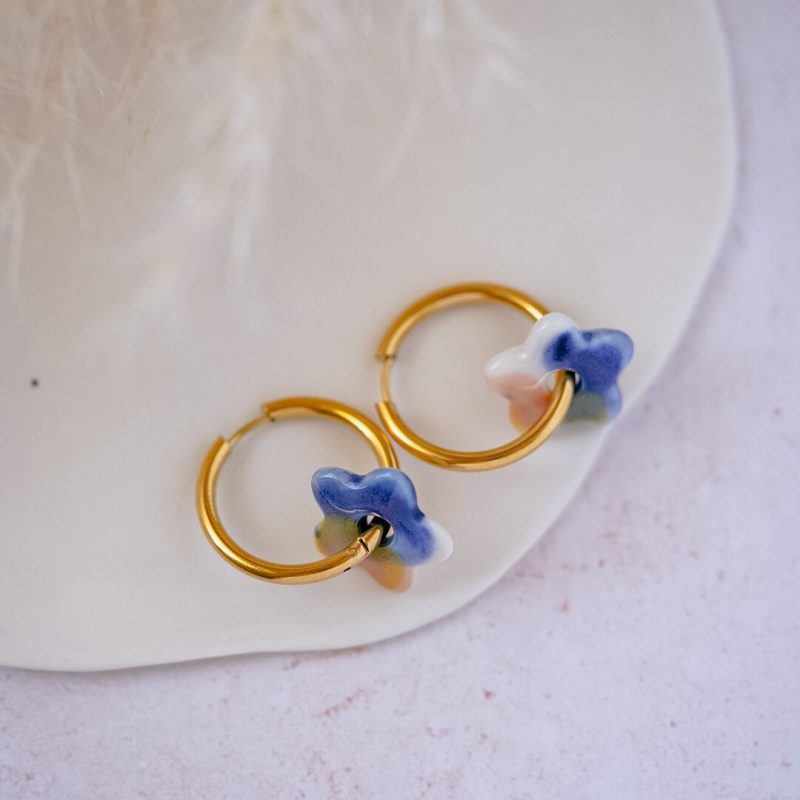 Marinski Heartmades Porcelain Cherry Blossom earrings